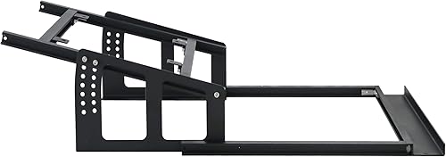 Vista 9 de Pein Racing & Flight Simulator Pedal Mount Soporte ajustable resistente para Logitech, Thrustmaster, Fanatec, MOZA Compacto y retráctil