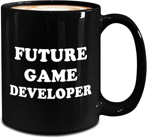 Miniatura 2 de Gifts for Future Game Developer Designer Mug - Large 15oz Black Coffee Tea Cup - Aspiring Video Gaming Design Dev Team Development Assistant Funny
