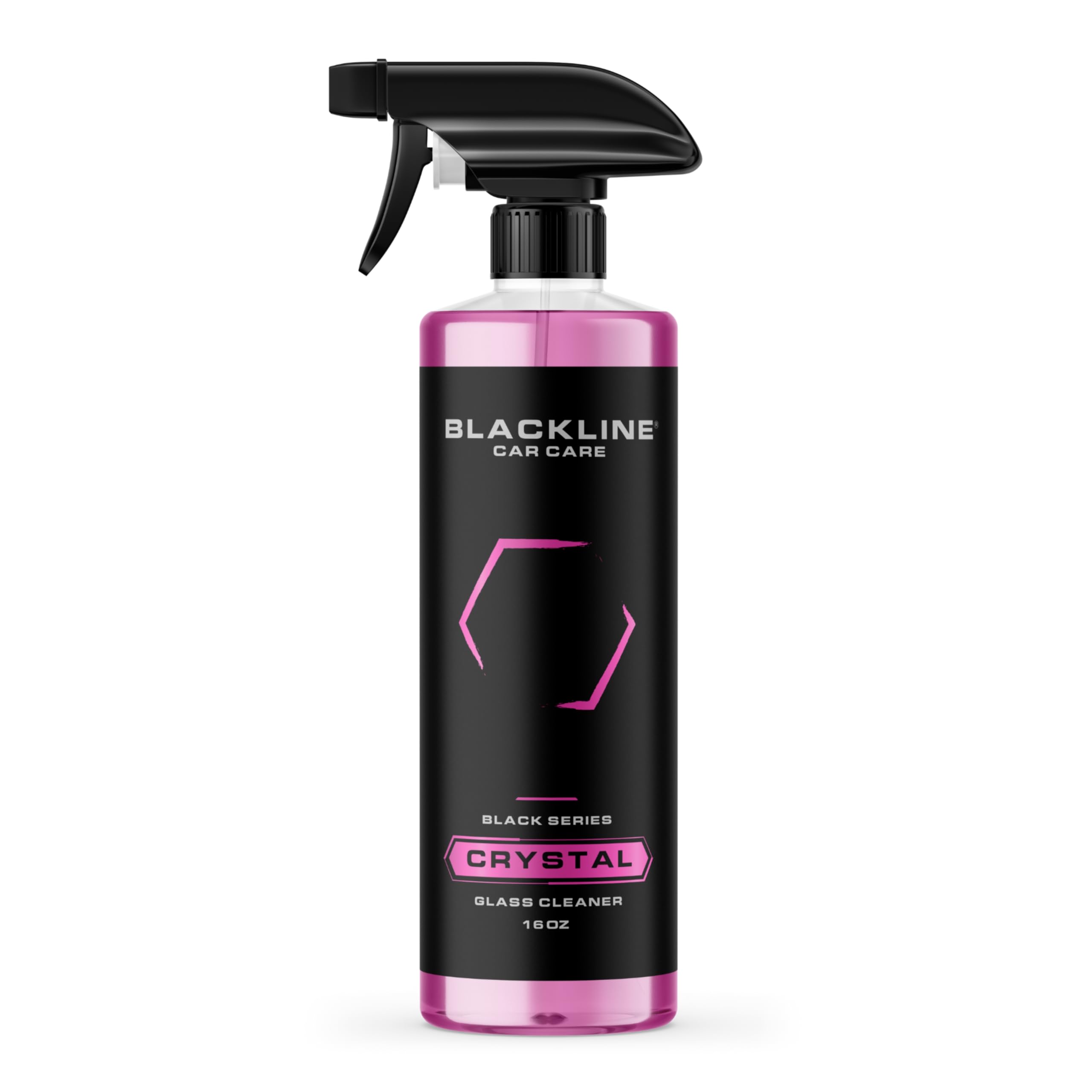 Blackline Best Glass Cleaner - Works on Glass, Windows, Mirrors & Navigation Screens. Tint Safe Window Cleaner for Car - 16 fl oz bottle, Streak Free Spray