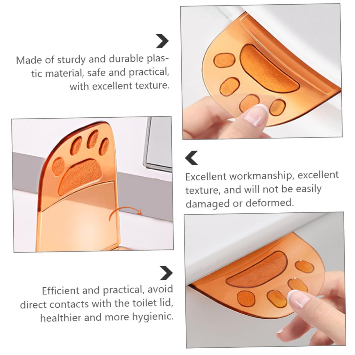 ARTIBETTER 2pcs Plastic Toilet Seat Cover Lifter Easy Install Lid Lifter for Bathroom Accessory