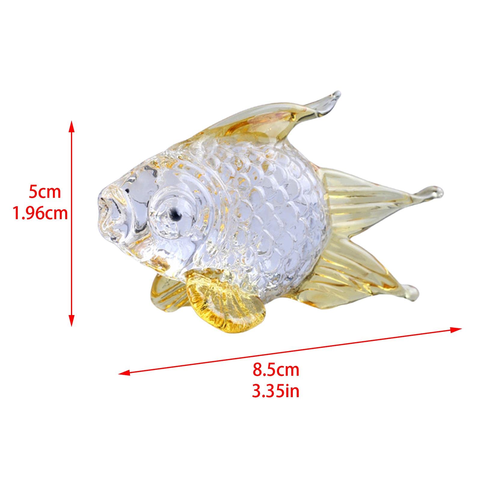 Amazon.co.jp: MYCENSE 手吹きガラスの金魚の置物家の装飾のギフト動物
