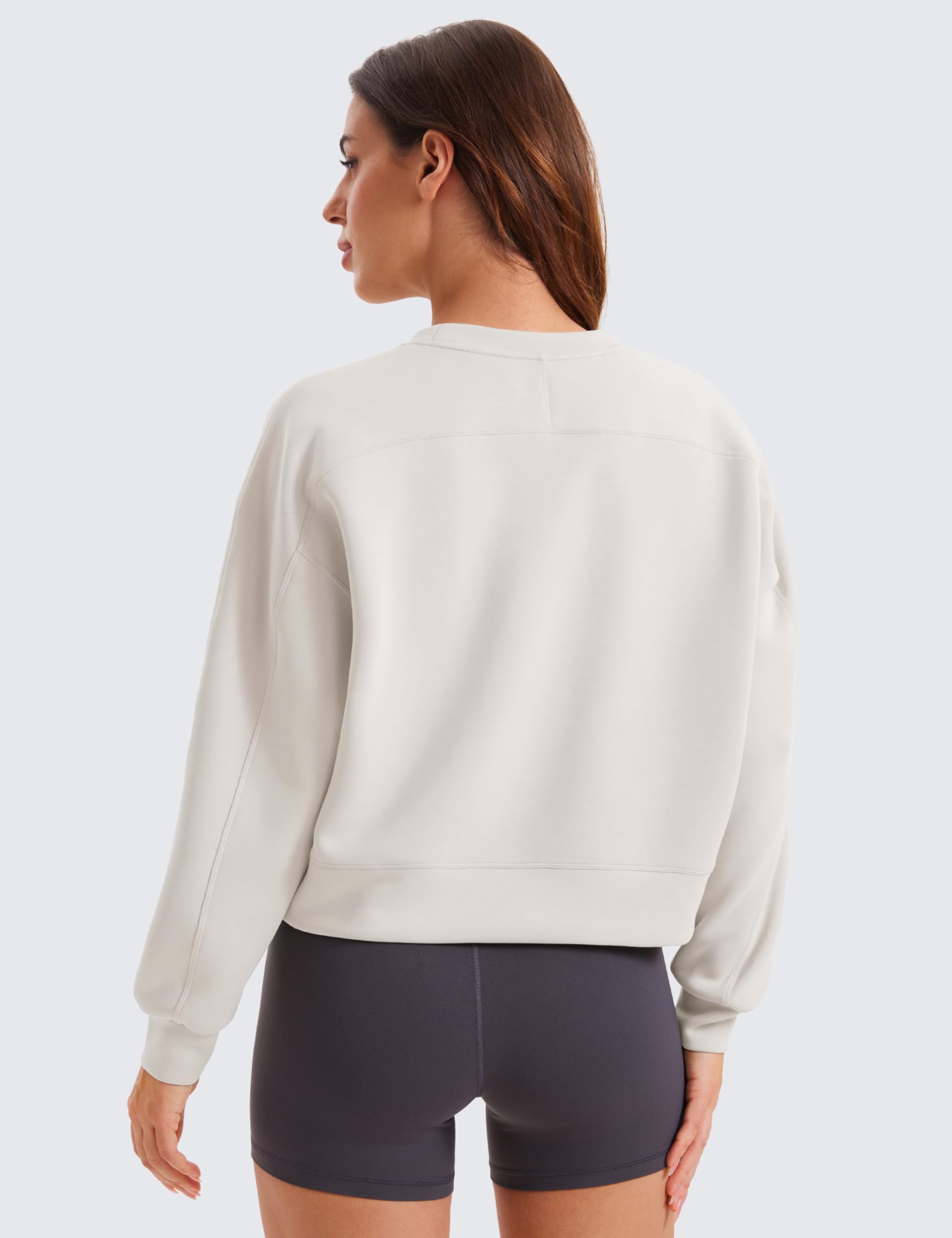 CRZ YOGA Womens Crewneck Felpa Manica Lunga Workout Casual Pullover Tops Basic Fall Sweatshirts
