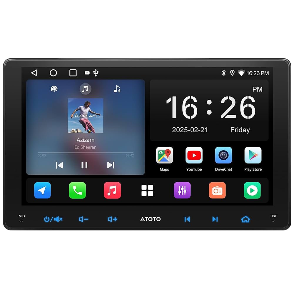ATOTOZONE 9 inch Android Double Din Head Unit Car Stereo