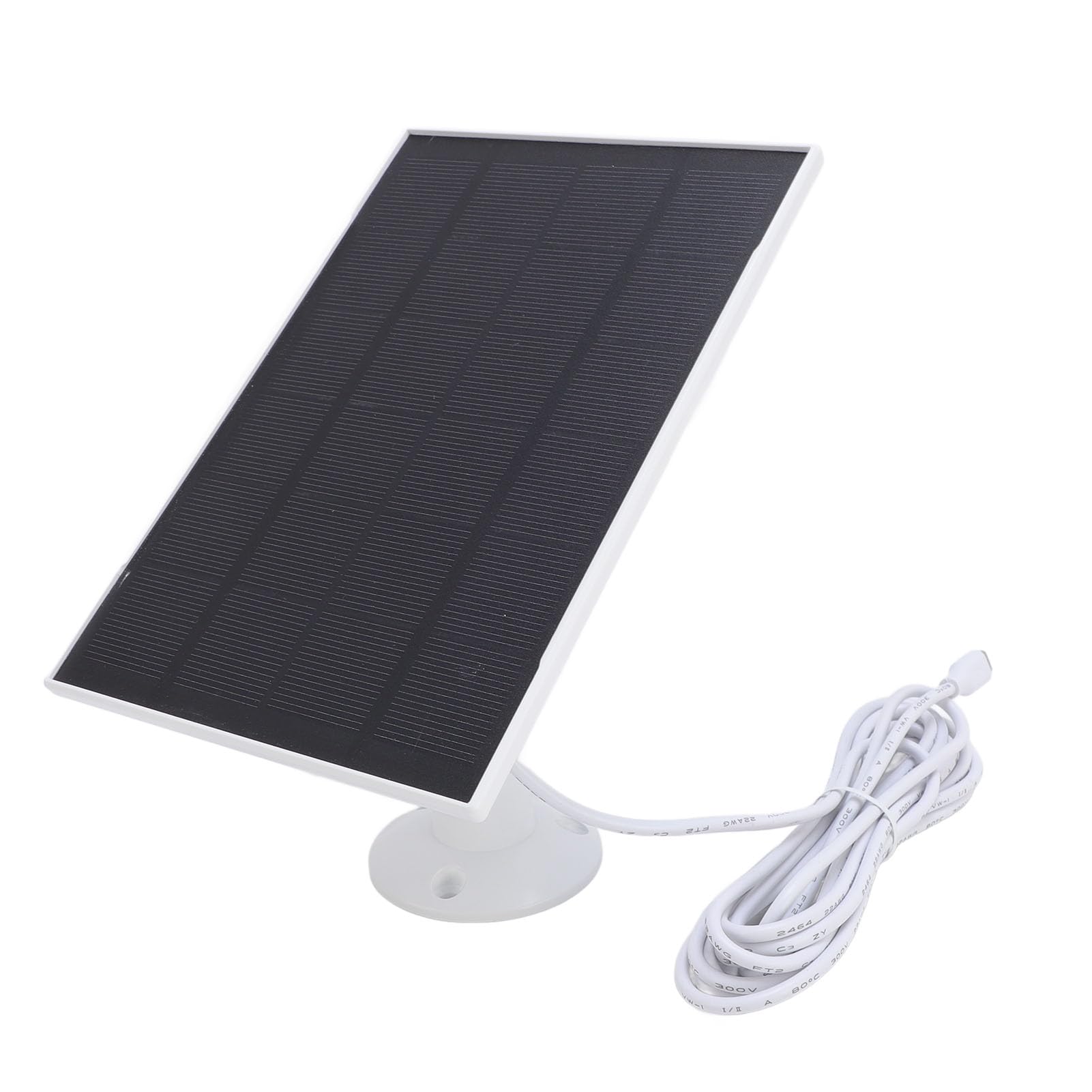 Zopsc Solar Panel for Bird Feeder Camera, 360 Degree Mount Type C Charger, Doorbell Solar Panel for Rechargeable Battery Cameras (White)-picture-20