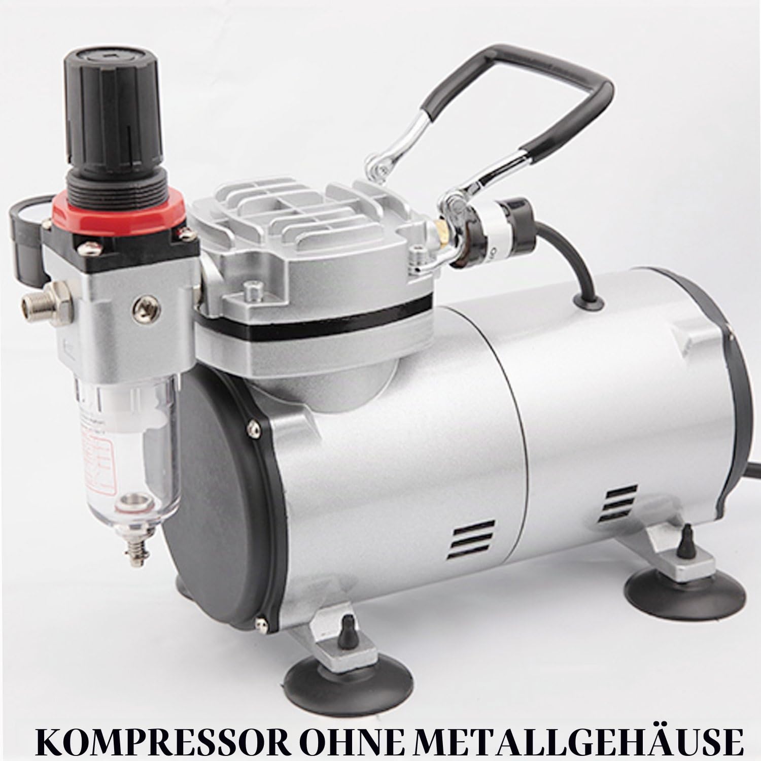 Airbrush Kompressor AS18B kompakt mit Manometer Druckminderer Abschaltautomatik