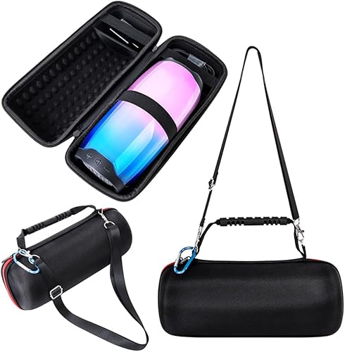 Funda de almacenamiento para altavoces JBL Pulse 4 con correa para el hombro y la mano, funda de transporte rígida de EVA para viaje, funda