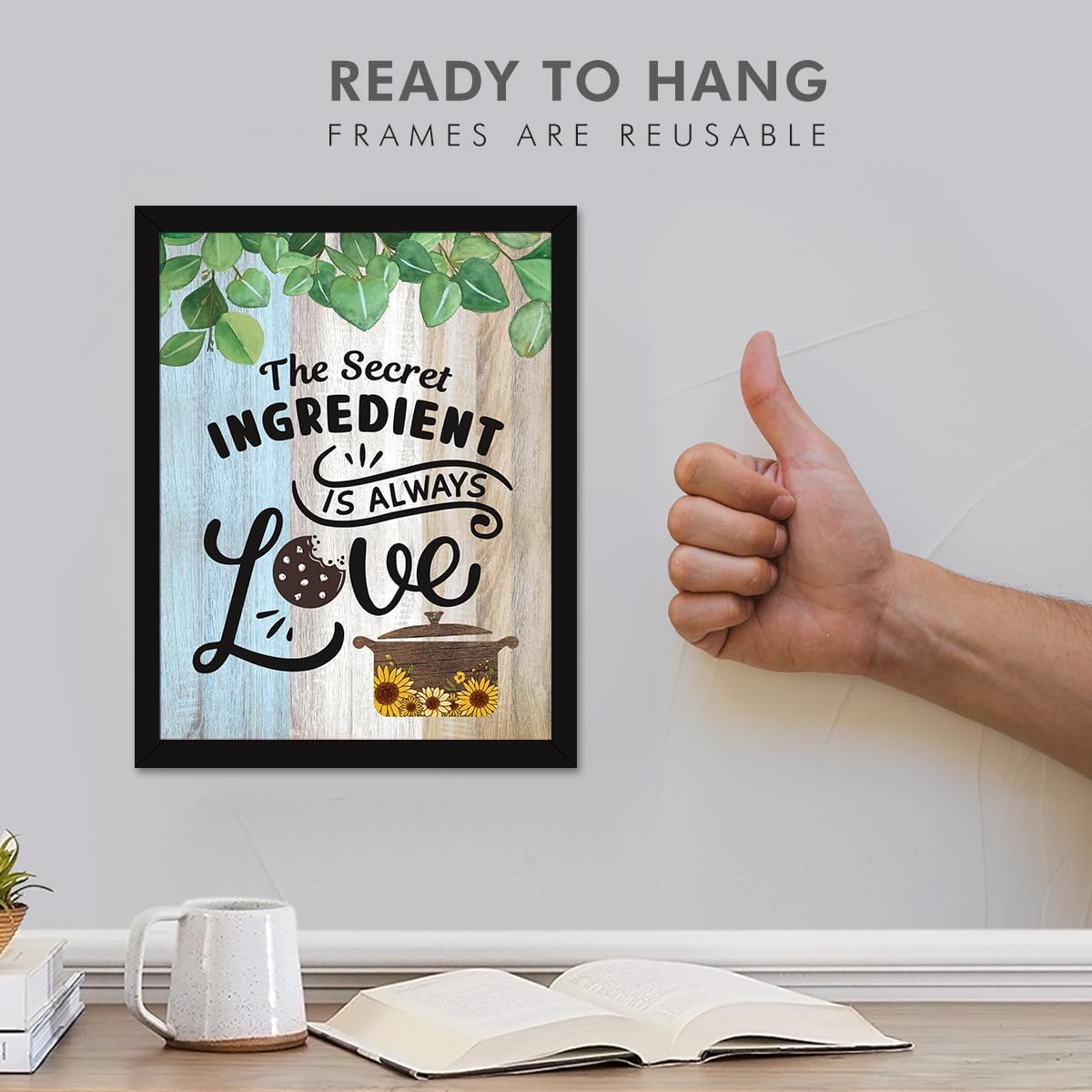 Chaka Chaundh - Restaurant Quotes Wall Frames - Kitchen, Food & Dining Table Quotes Frames for Room & Hall - (14 X 11 Inches) 4