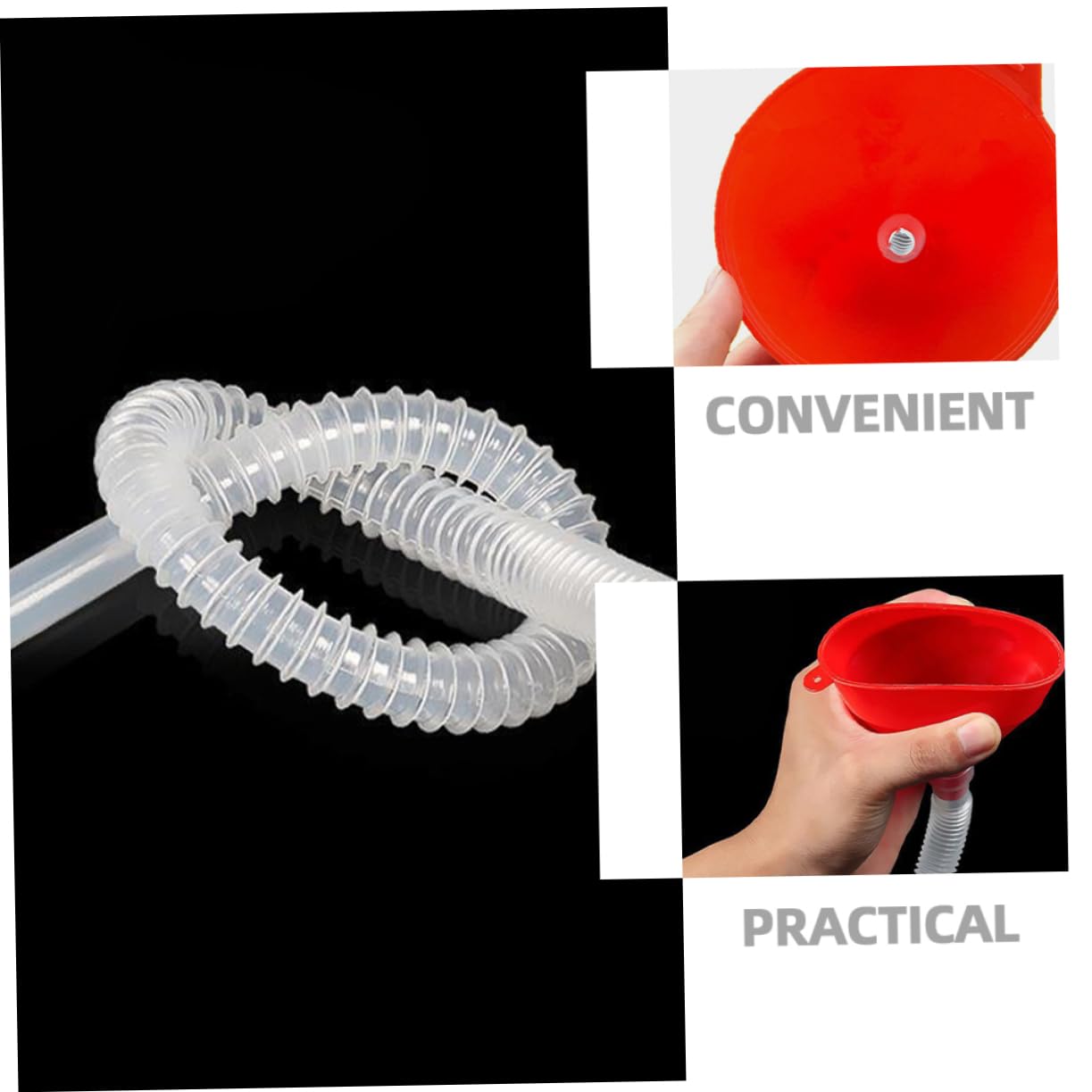 iplusmile 6piezas Embudo Para y Combustible Tubo Flexible Para Motocicletas y Vehículos Para Llenado Rápido Sin Derrames