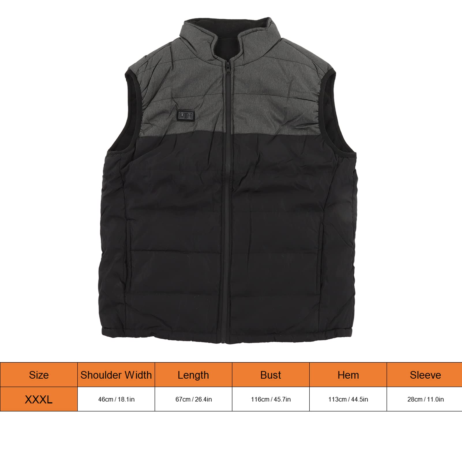 Gilet Riscaldato, Gilet Riscaldante Elettrico Lavabile a Controllo Indipendente della Temperatura per Ufficio (XXL15)
