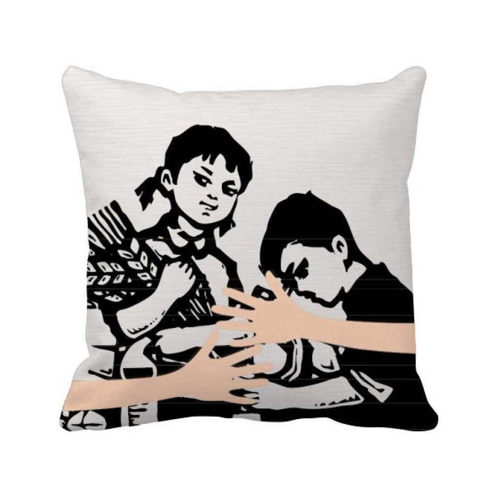 Coussin blé microscope patriotisme pour garçon et fille imprimé