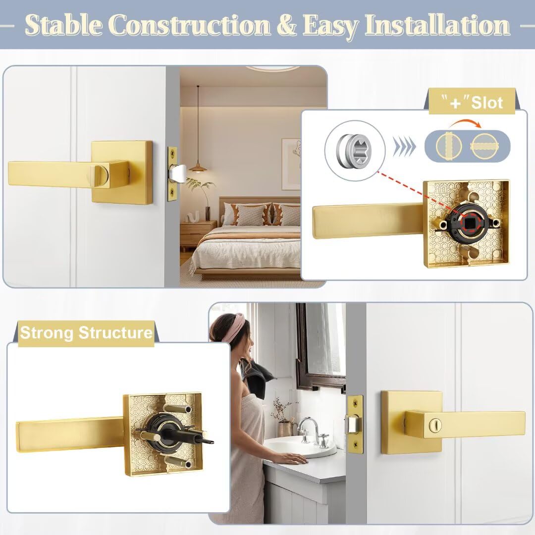 Gold Door Knobs - Privacy & Security -4