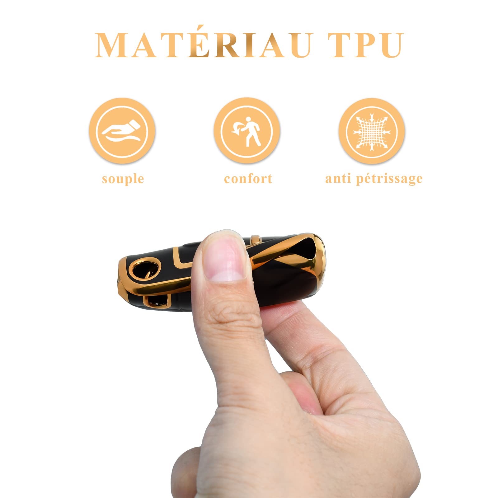 Doux Tpu Clef Coque Porte-Clés Pour Audi A1 A3 A4 A6 A8 Quattro Q2 Q3 Q7 R8 Rs3 Rs6 S3 S6 Tt Tts