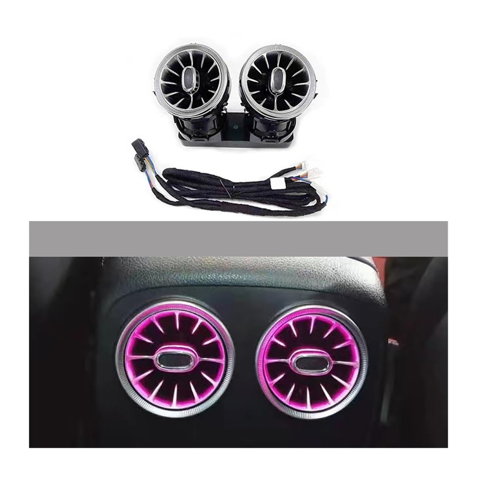 XCZPRKMXY 64 Color Colorful Luminous Rear Air Outlet Compatible With Mercedes Benz E-Coupe Class W238 2016 2017 2018 2019 2020 2021 2022