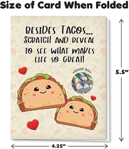 Miniatura 6 de Bonita tarjeta de felicitación, respetuosa con el medio ambiente impresa en papel 100% reciclado, con sobre, divertida sorpresa para rascar,