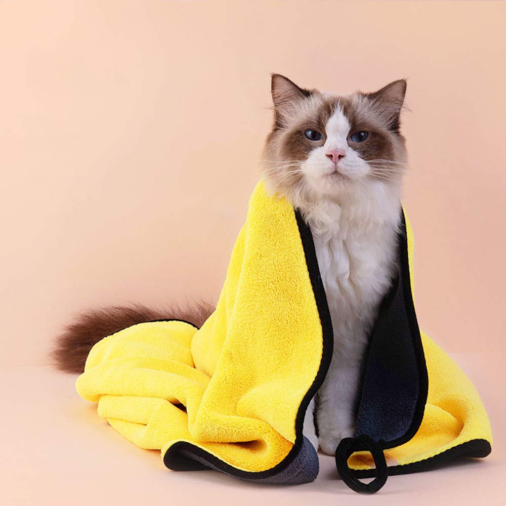 Microfiber Peignoir de Bain pour Chien Chat, Séchage Rapide et Super Absorbant, Serviettes de Bain en Microfibre pour Chien