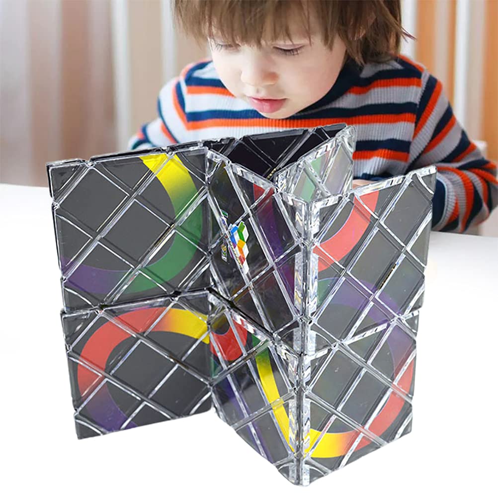 Magic Folding Puzzle Cube, 8 Panels Infinity Flip Cubes, Twisty Magic Cube, Classic Educational Stress Relieving Toys (Black B) - Image 2