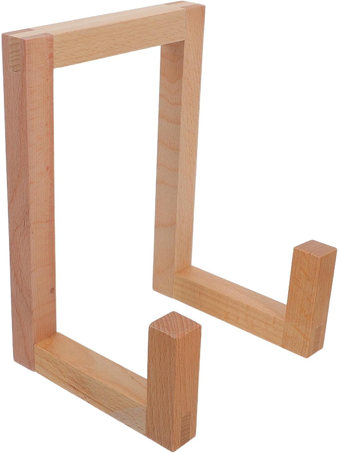 TEHAUX Wooden Vinyl Record Stand Display Holder for Albums Tabletop