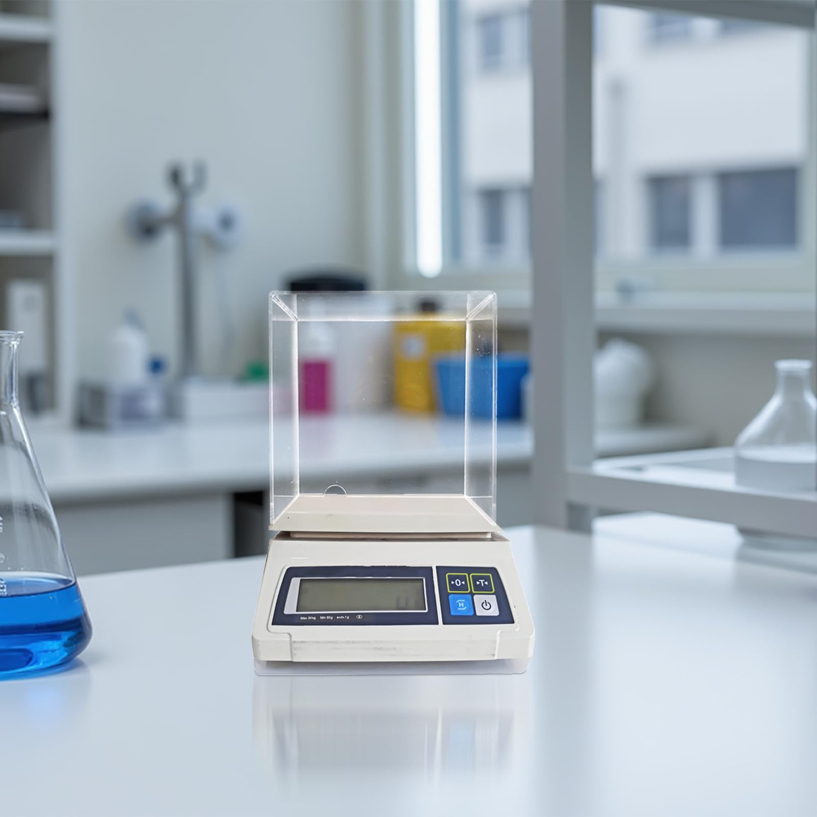 Przezroczysta osłona wiatroszczelna na wagę laboratoryjną - akrylowa osłona chroniąca przed kurzem do elektronicznych wag cyfrowych - przeciwwiatrowa do sprzętu laboratoryjnego