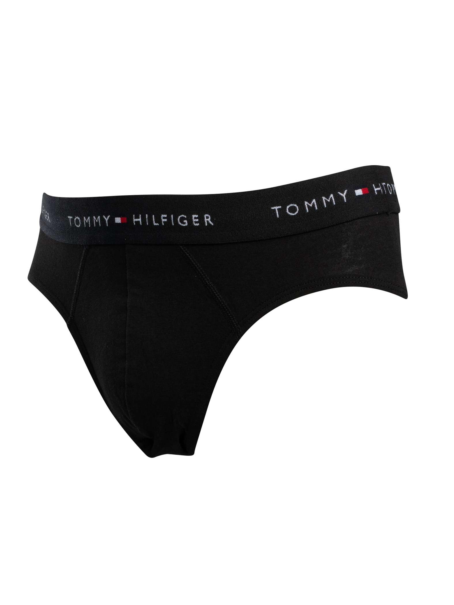 TOMMY HILFIGER Męskie 3P BRIEF DTM UM0UM03471, Czerwone, M, Czerwony (Blk/Blk/Blk), M