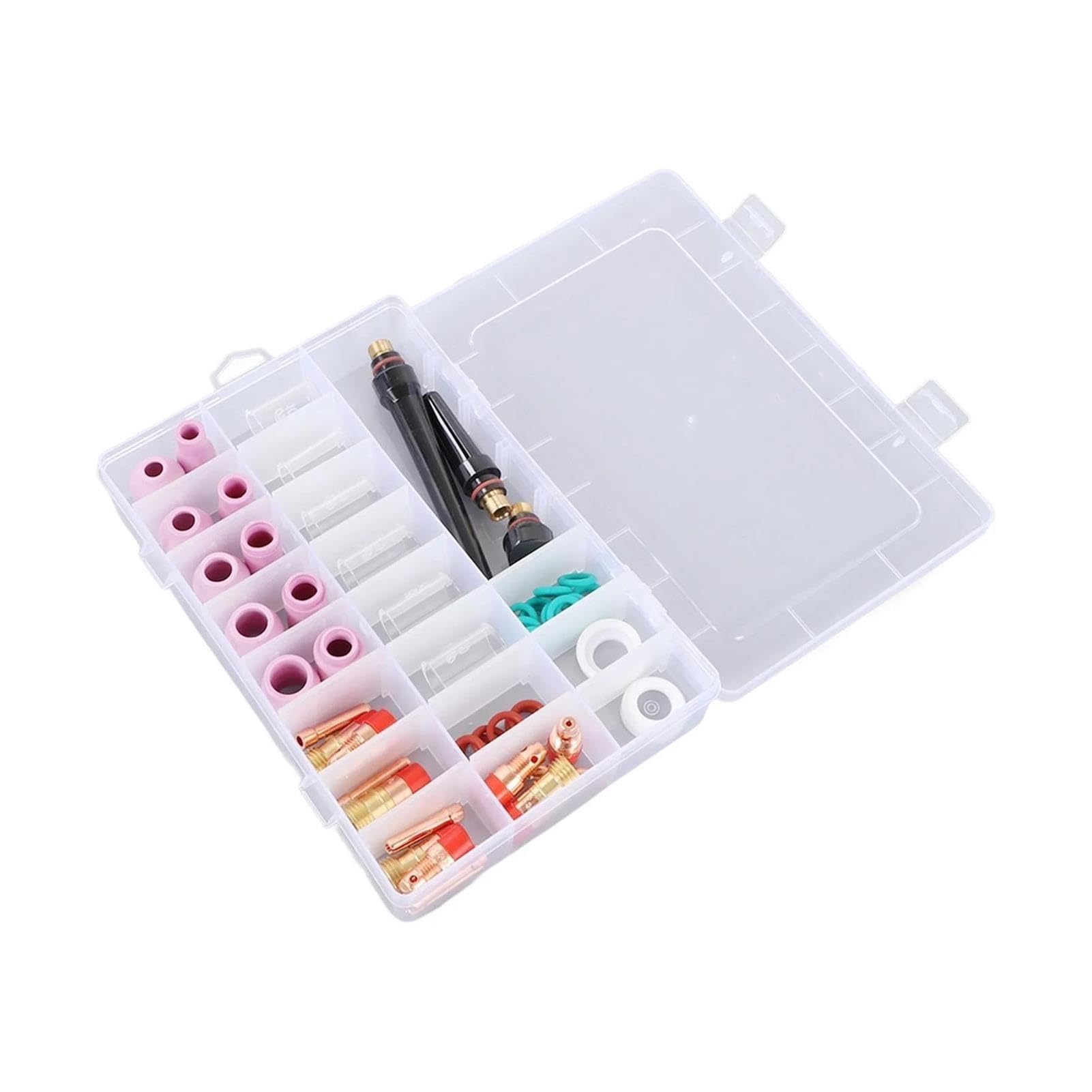 Buse en céramique de consommables de soudage TIG, Ensemble de 55 pièces for WP 17 18 26
