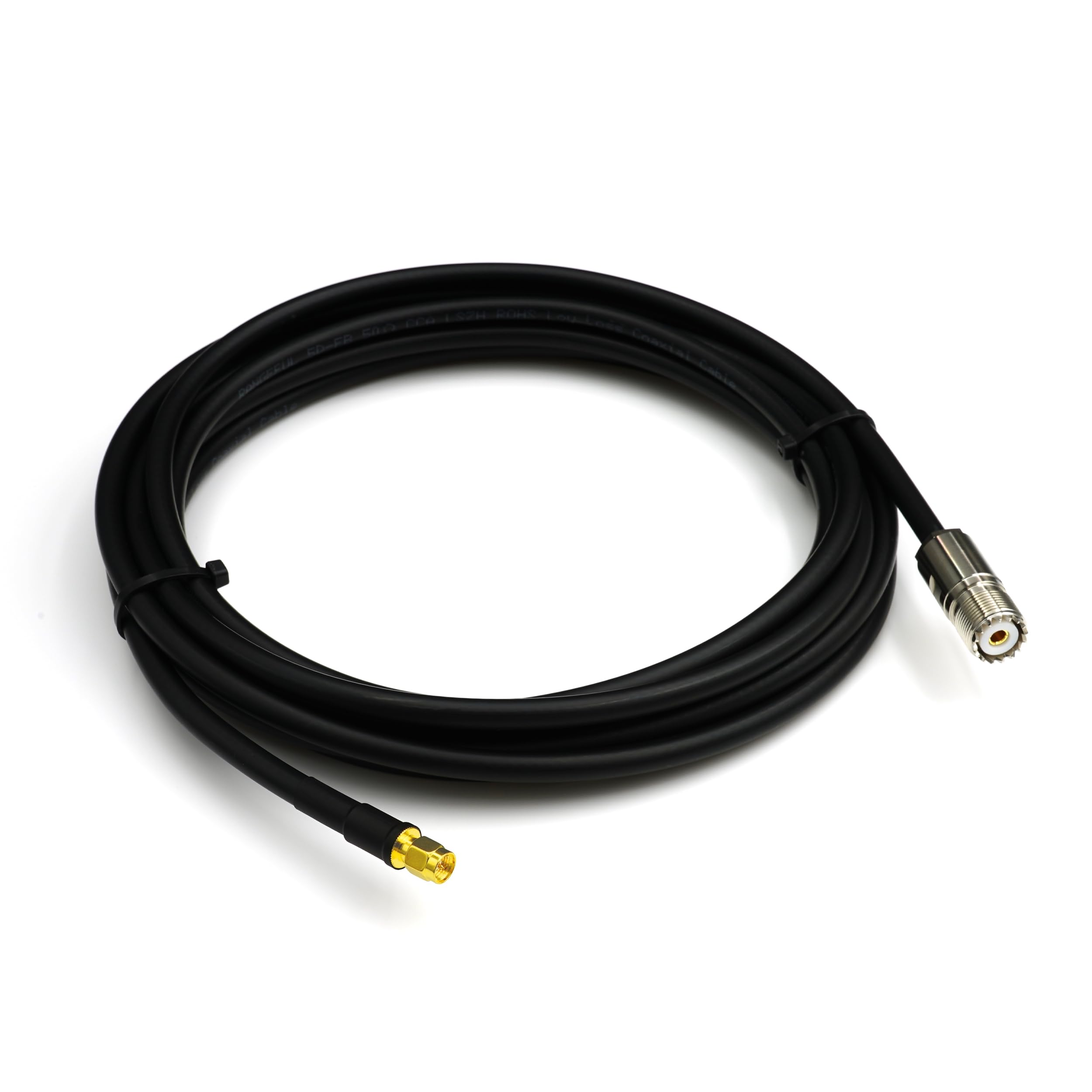 15m SMA mâle vers SO239 UHF Câble coaxial — Résistant aux intempéries — SMA à SO-239 câble volant — rallonge HAM cable antenne CB Radio Analyseur Tosmetre Marine RF VHF cibi Radio Amateur