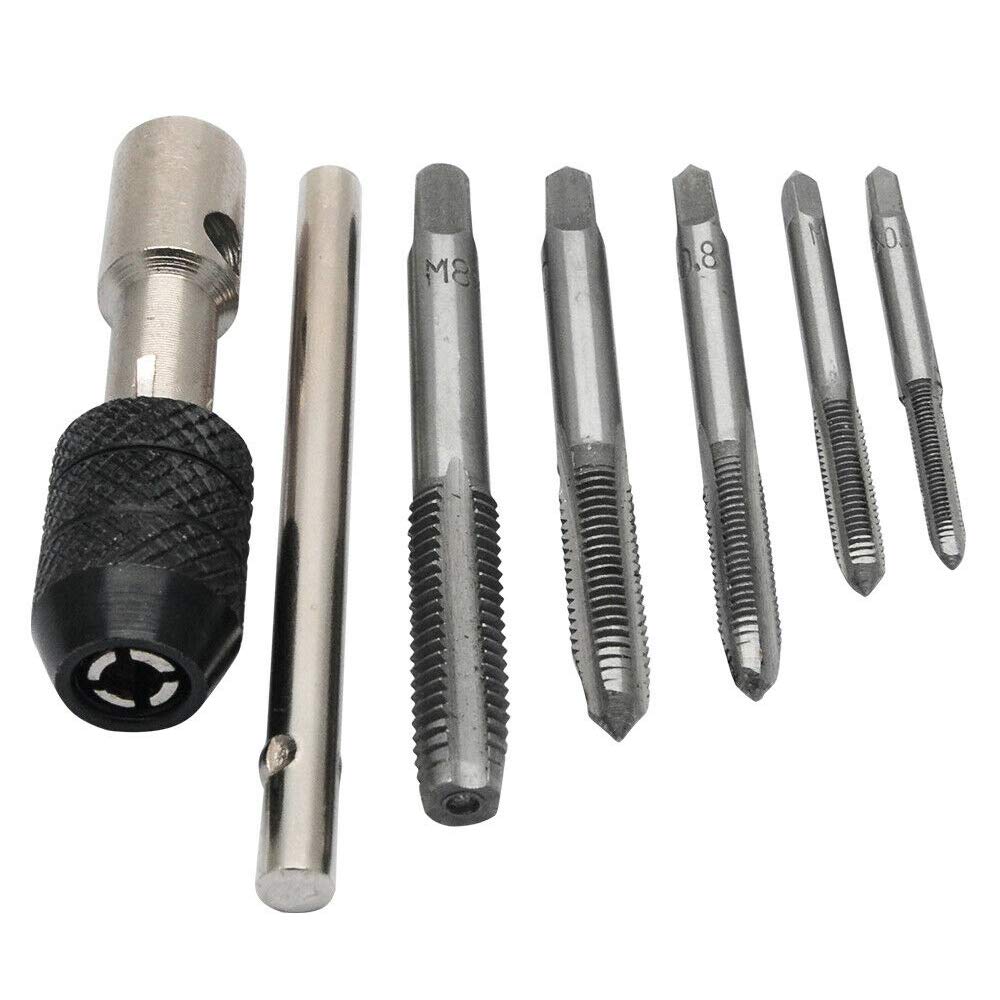 6 Pcs Tap Wrench Chuck Set Metric M3 M4 M5 M6 M8 Repair Tool