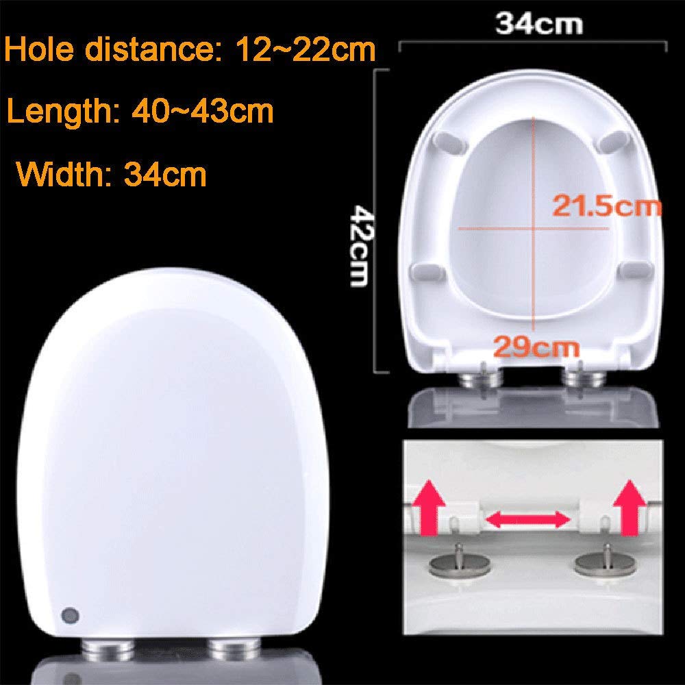Special model thick toilet seat With antibacterial, mute, ultra-resistant toilet lid,42~45 * 35CM