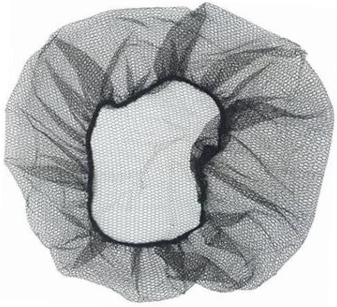 Shield Safety 21"~24" Nylon Hair Net Cap Black for Medical Food Service Pack of 1000 (21" Black)