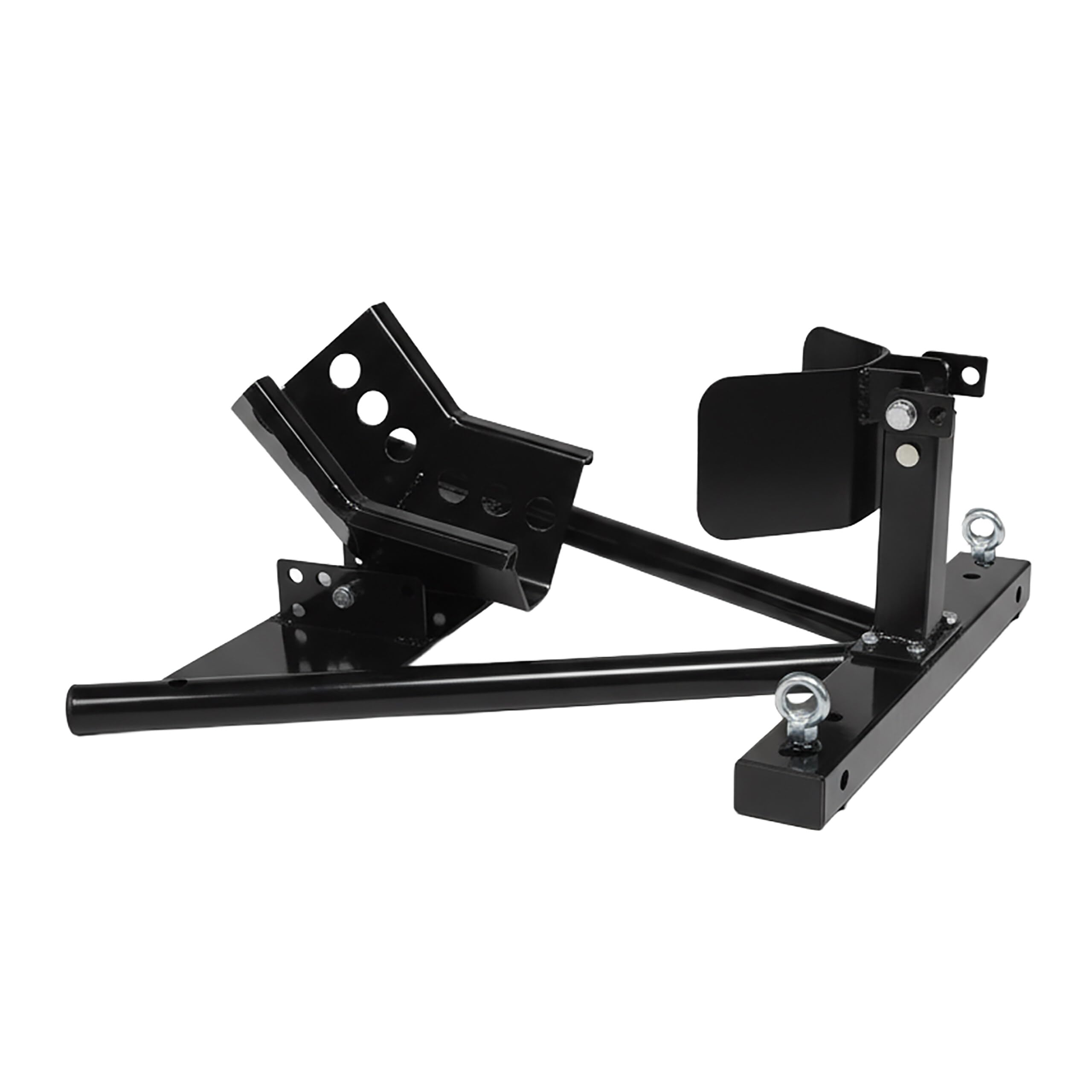 Relaxdays Soporte para Rueda Delantera de Moto, Acero, 15–21", 450 kg, para Remolque y Garaje, Negro, 30x53x61 cm