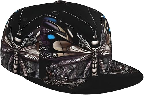 Science Butterfly Baseball Cap Stylish Flat Eaves,Oxford Lining,Ventilation Holes to Prevent Stuffiness,Available in All Seasons for Sports Outdoor