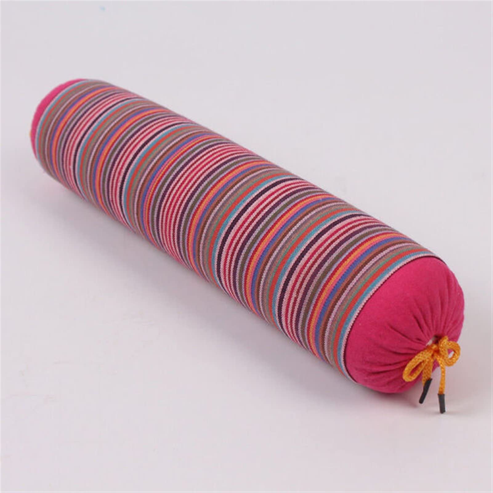 MFJGHU Stripe Yoga Cervical Pillow Old Coarse Cloth Buckwheat Neck(black-Soul Eater1)