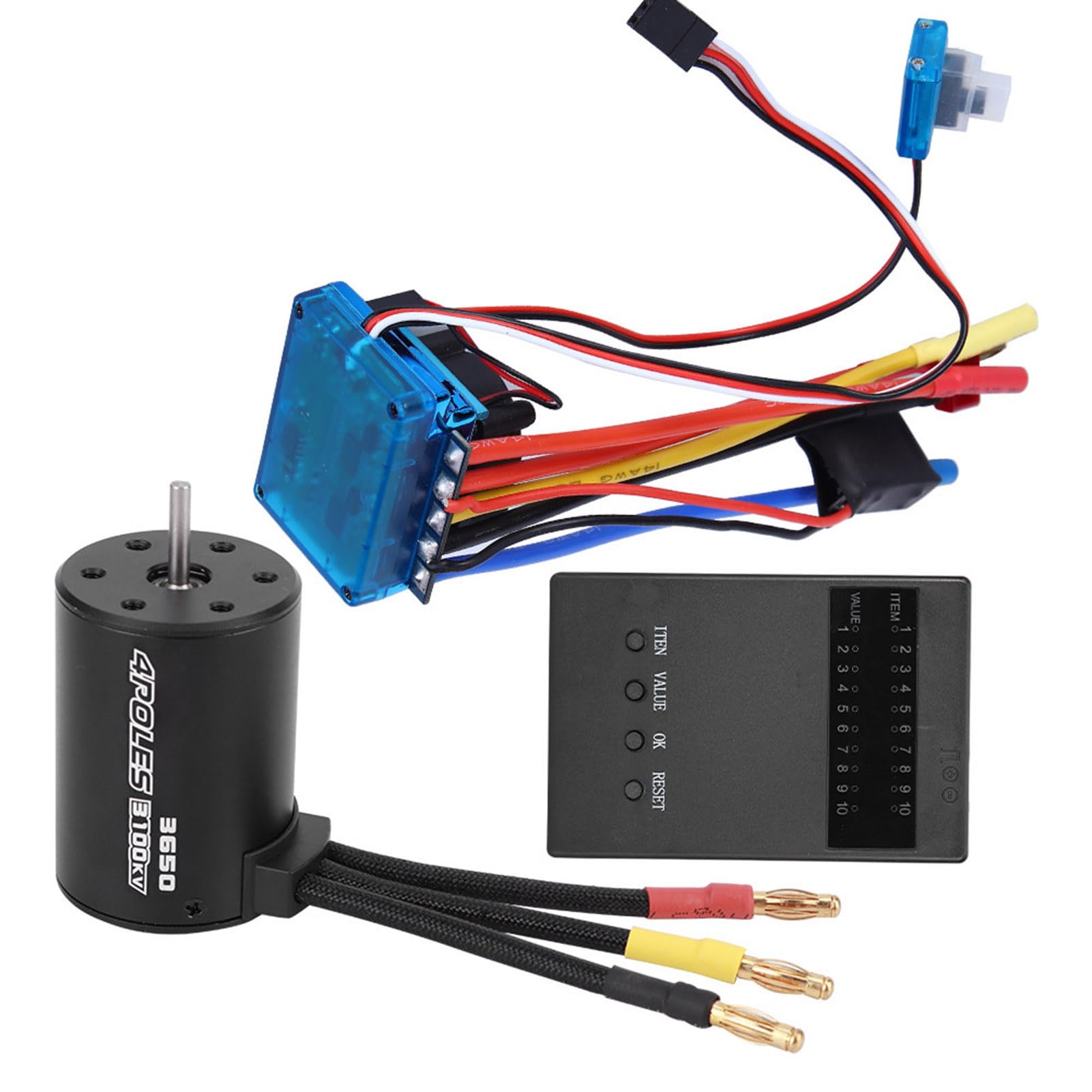 3650 3100KV Set di schede programma ESC Bless Motor, parte di ricambio per auto RC 1/10, prestazioni 45A 60A 80A 120A Bless ESC con 50000, y l per aggiornamento auto RC (60A)