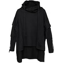 Men'S Dark Avant-Garde Hoodie Oversized Techwear Ninja Pullover With Tactical Mask
