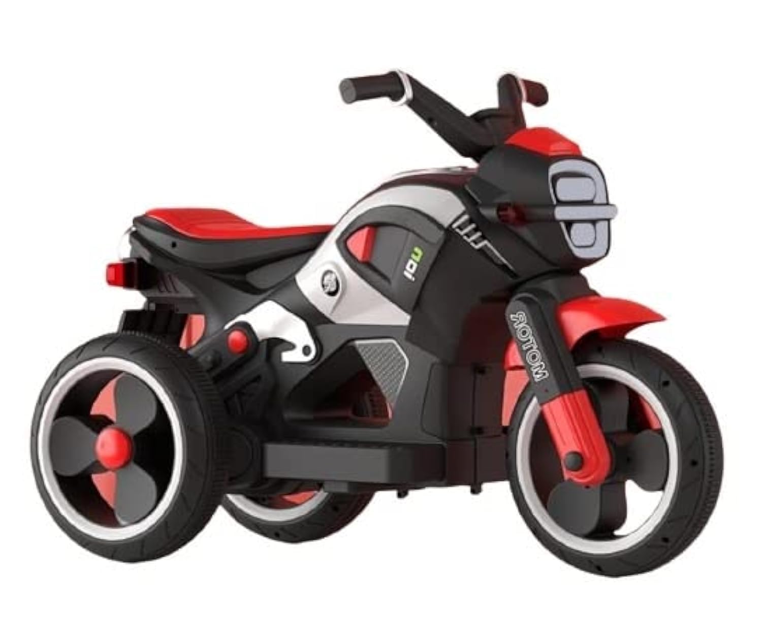 NTECH New Model Children Ride on Toy With Music Light 3 Wheels Rechargeable Battery Car Baby Motorbike 2-7year Boy & Girl Can Sit In Toy Car Scooter Kids Electric Motorcycle (Red)