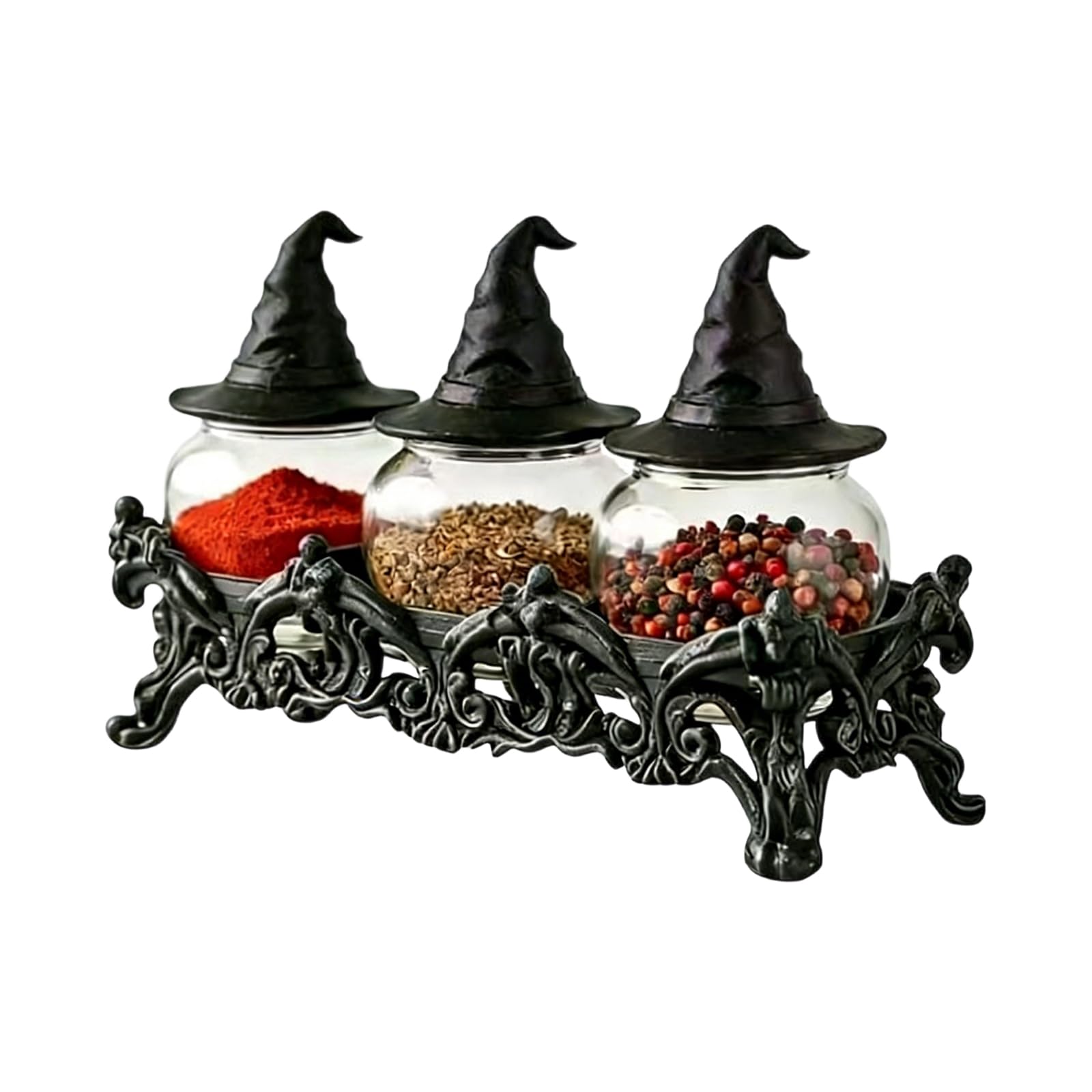 Jazuaiao Glass Condiment Containers Set Salt Jars Fun Role Play Themes Perfect for Kitchen Decors and Gifts Chefs