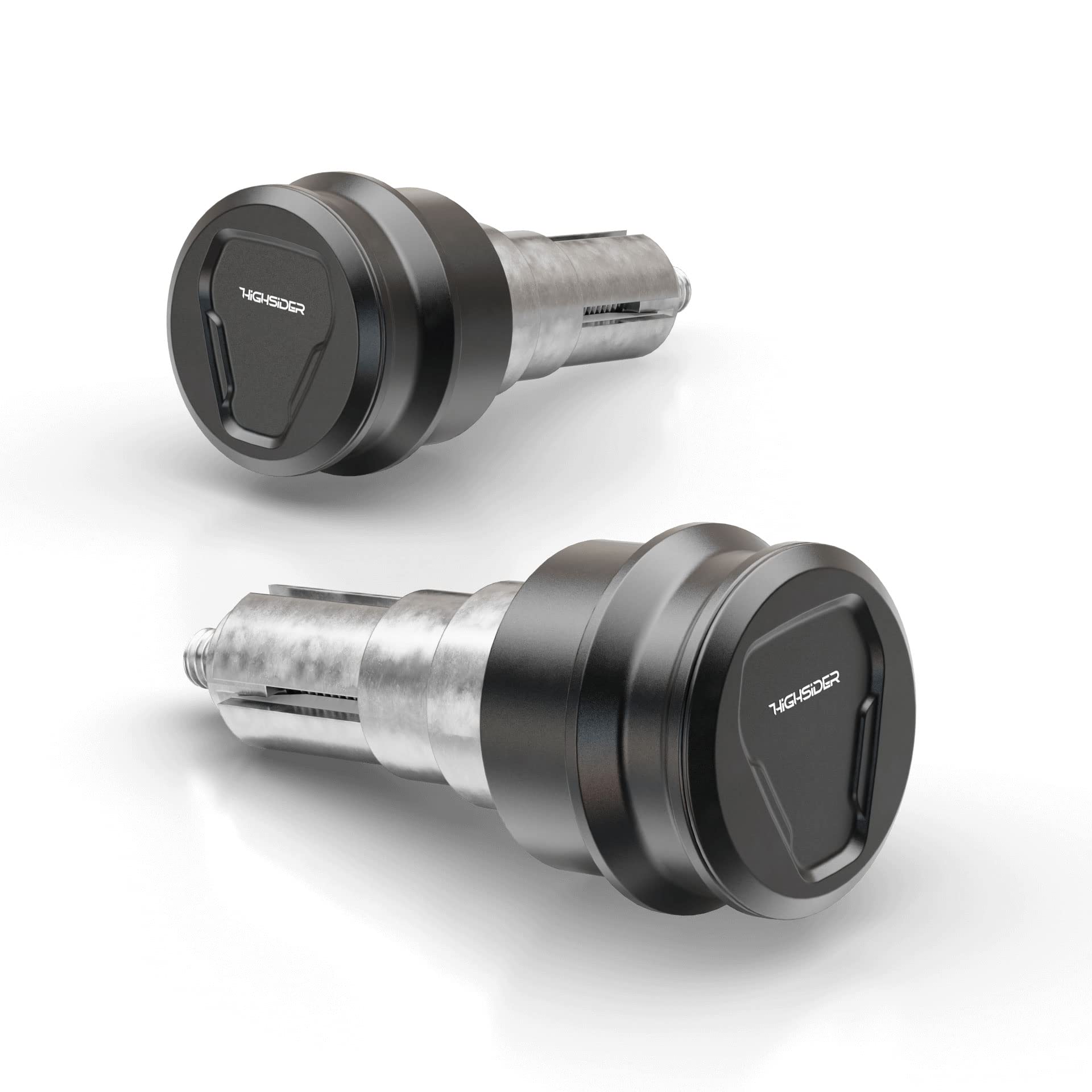 HIGHSIDER Esagano-LS Motorrad Lenkergewichte mit Lenkerendenspiegelaufnahme, universal (2er-Pack)