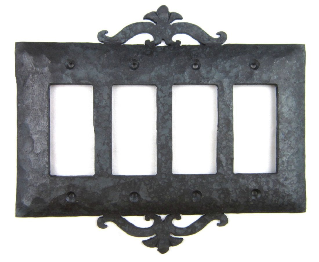 Rustic Spanish Scroll Wrought Iron Switch Plate Cover 4