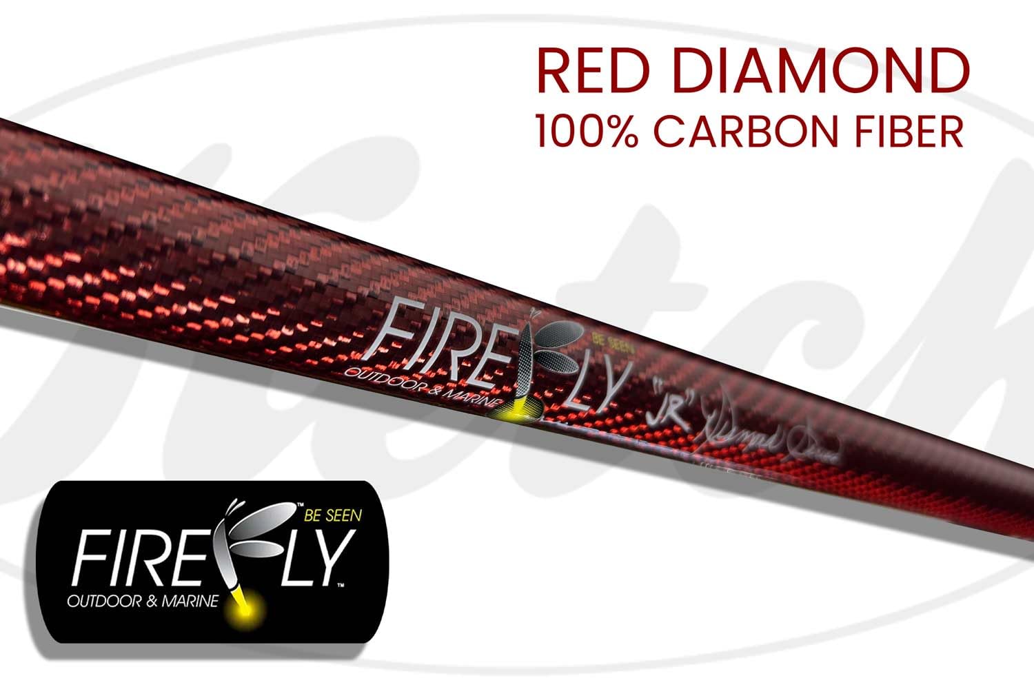 Firefly Junior Diamond Series Stern Light, 3-5 ft Telescoping, 350 Lumens, Black/Red/Blue/Silver (Red Diamond)