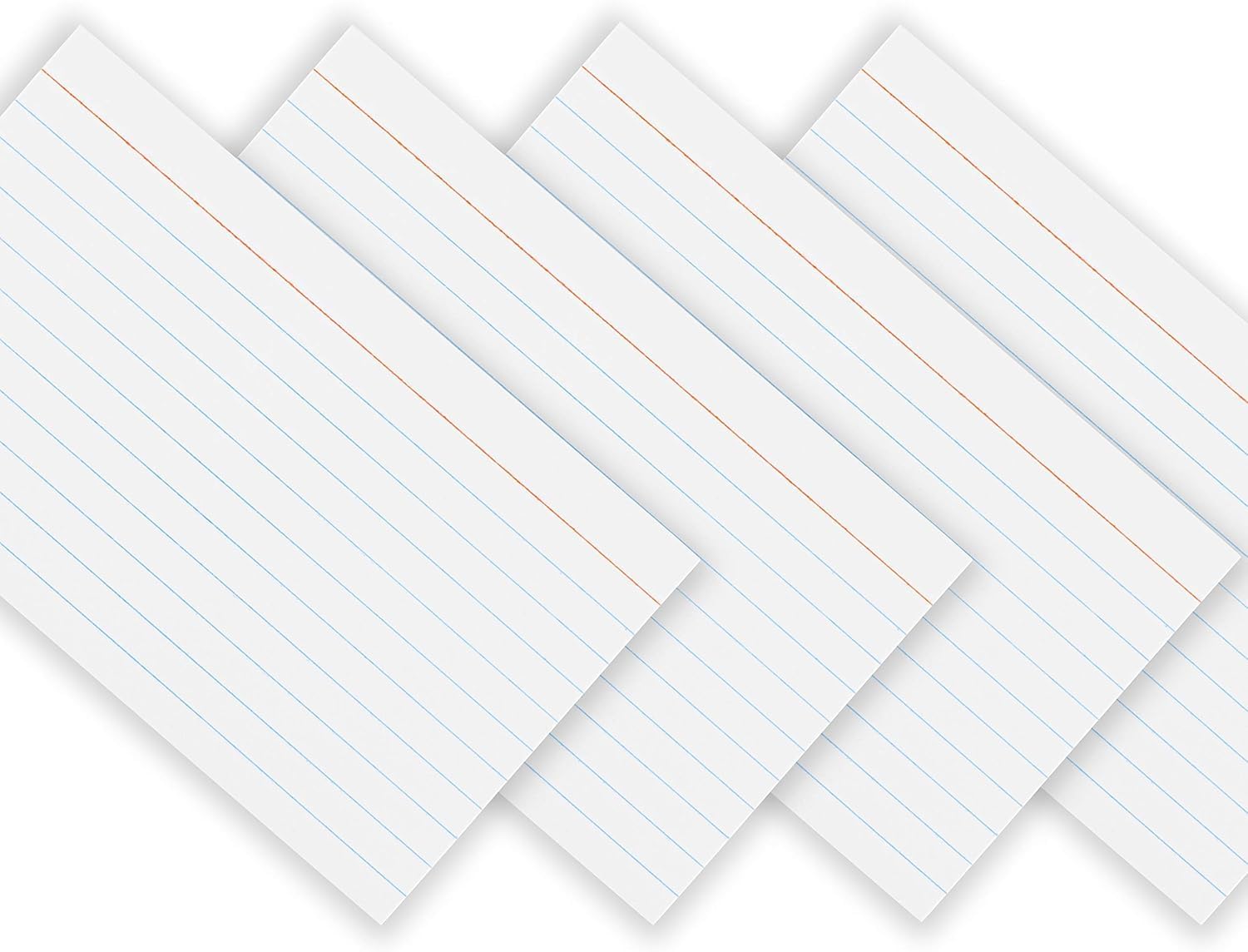 Karteikarten, 7,6 x 12,7 cm, Großpackung (2400 Karten), Notizkarten, 7,6 x 12,7 cm, liniert auf der Rückseite, Karteikarten für Schule, Zuhause und Büro, linierte Karteikarte, 100 Stück pro Packung