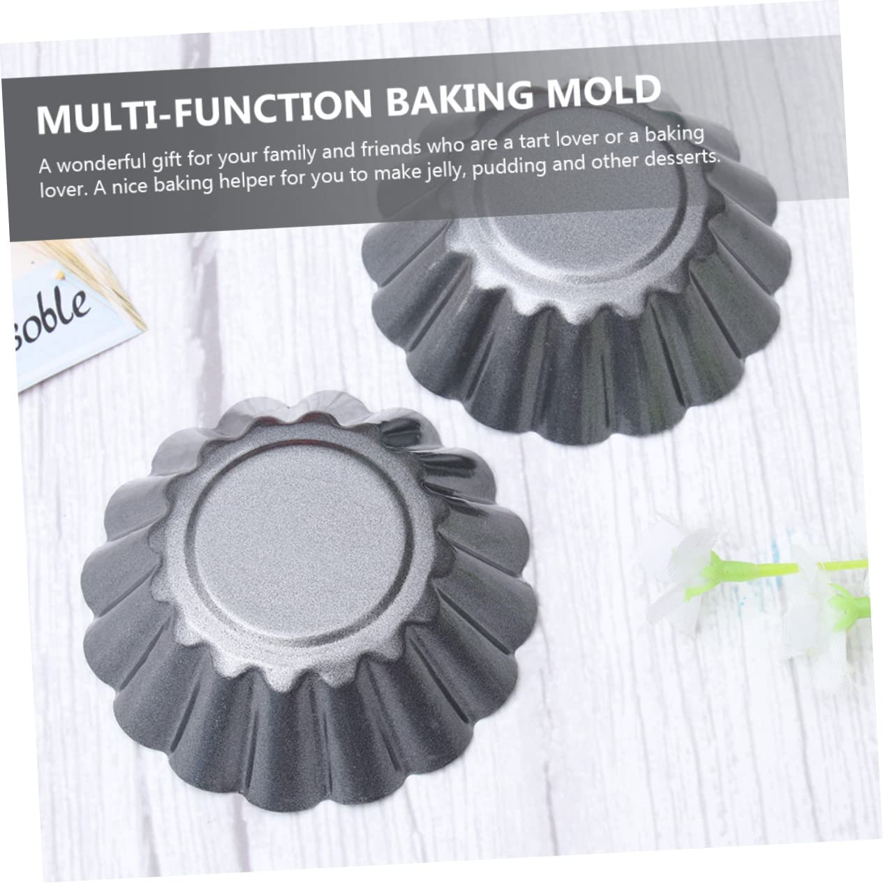 Molde Carbono de Acero 15 Piezas al Tartaletas Huevo | Cupcakes y Postres, Antiadherente y Fácil de Limpiar, Uso en Pastelería y Cocina Doméstica