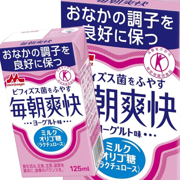 毎朝爽快　ヨーグルト味　１２５ml✕７２本 Amazon.co.jp: 森永乳業 毎朝爽快 ヨーグルト味【特定保健用食品 特保