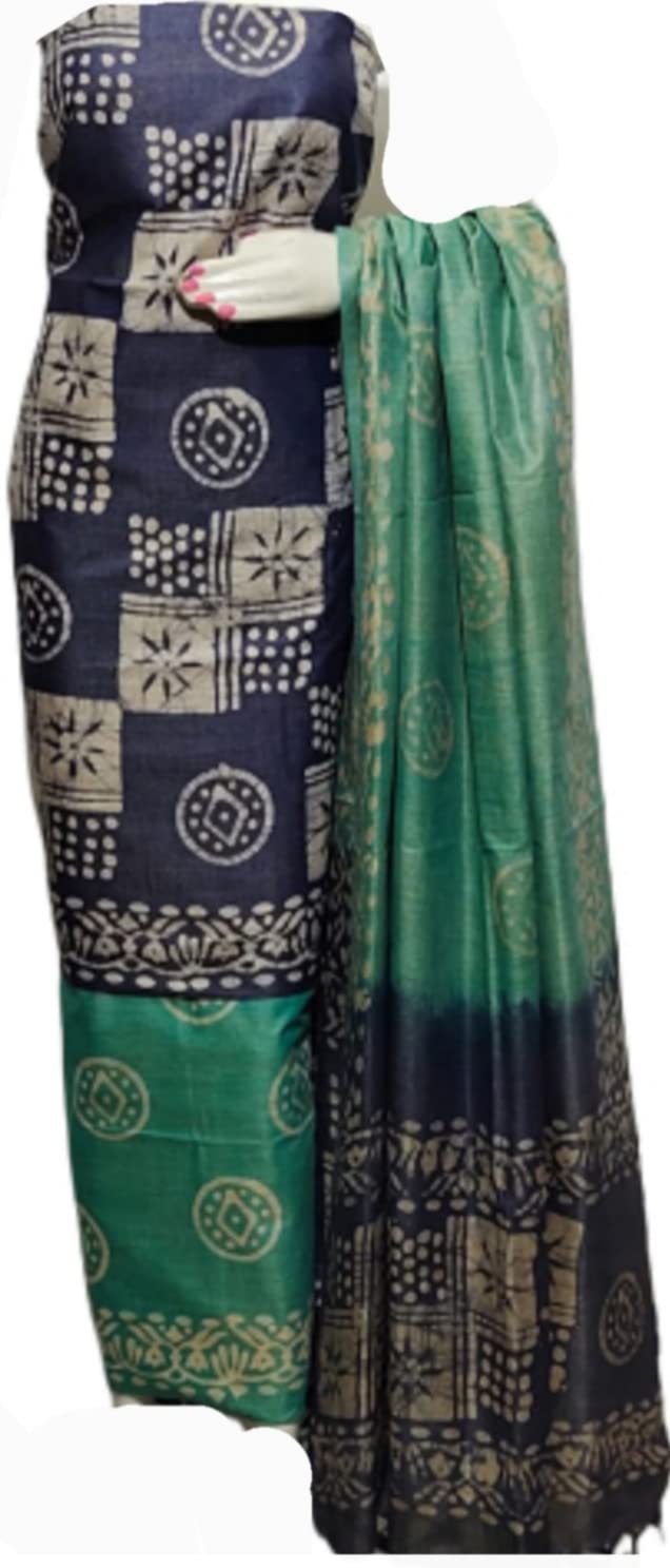 Haider Print HAIDER ALI AND SONS Women's cotton Silk Batik Print Unstitched Salwar ...