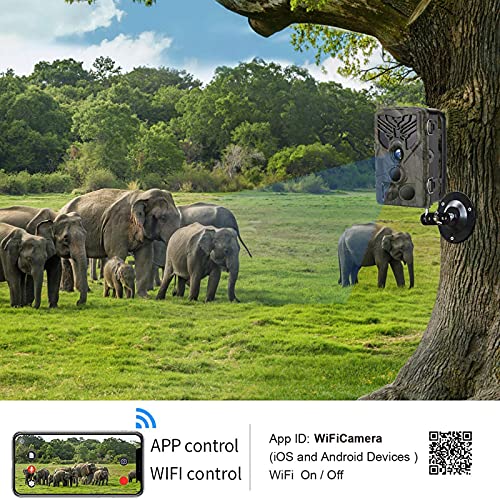 WLAN Wildkamera 1080P 20MP Mit Nachtsicht Bewegungsmelder IP65 Wasserdicht, 120° Weitwinkel, 940nm IRLEDs und… – Bild 3