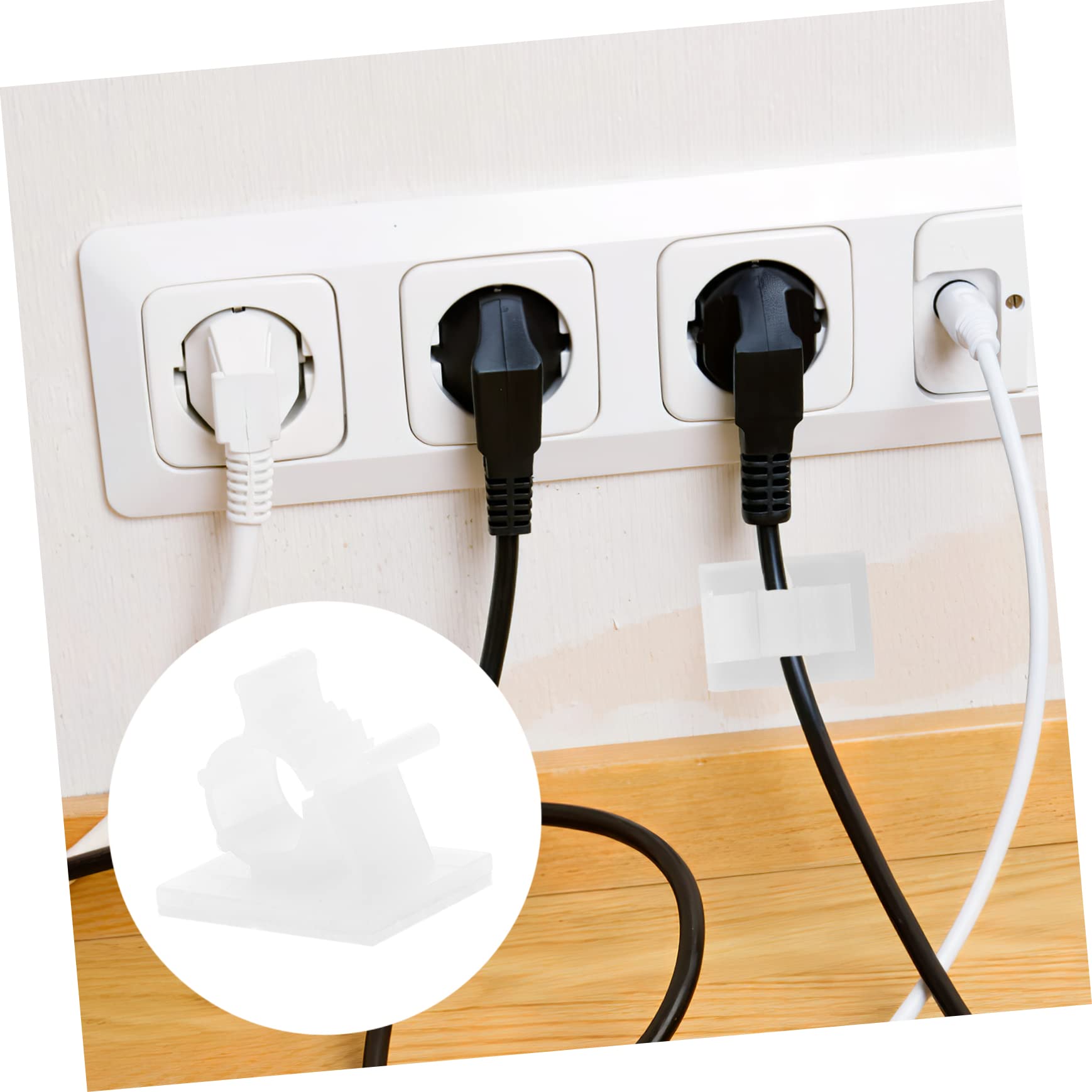 SHINEOFI 2 Sätze Kabelclips Selbstklebend Kabelorganizer Für Schreibtisch Kabelmanagement Werkzeuge Schwarz Für Sichere Kabelverlegung Und Aufbewahrung 100 Stück * 2