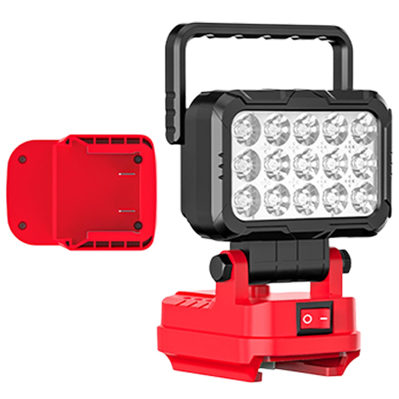 Aluminum Alloy LED Work Light with 15 LED Bulbs for Outdoor for 18V / 20V Batteries Power Tool Battery Charging Rechargeable Work Light