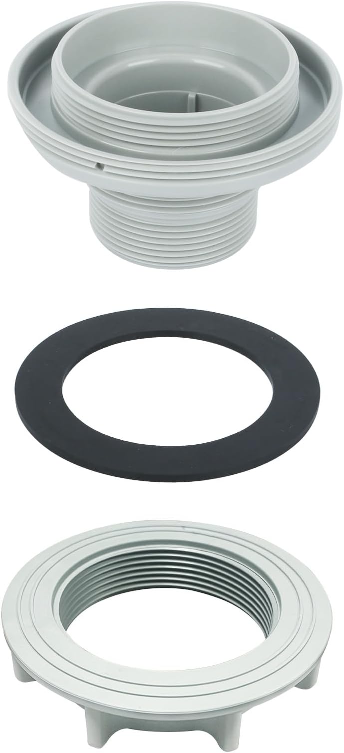 Pool Hose Connector for Intex Parts 10744 10256 10255 Threaded Strainer Connector Nut Washer (Three sets)