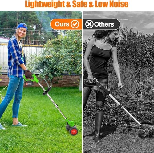 Tucssarg 21V Cordless Strimmer, Adjustable Garden Strimmer with 2 4.0Ah Batteries and 4 Blade Types Grass Trimmer, Telescopic Lightweight Grass Cutter, Brush Cutter for Yard,Garden, Sidewalk Edges 7 Tucssarg 21V Cordless Strimmer, Adjustable Garden Strimmer with 2 4.0Ah Batteries and 4 Blade Types Grass Trimmer, Telescopic Lightweight Grass Cutter, Brush Cutter for Yard,Garden, Sidewalk Edges - Image 7