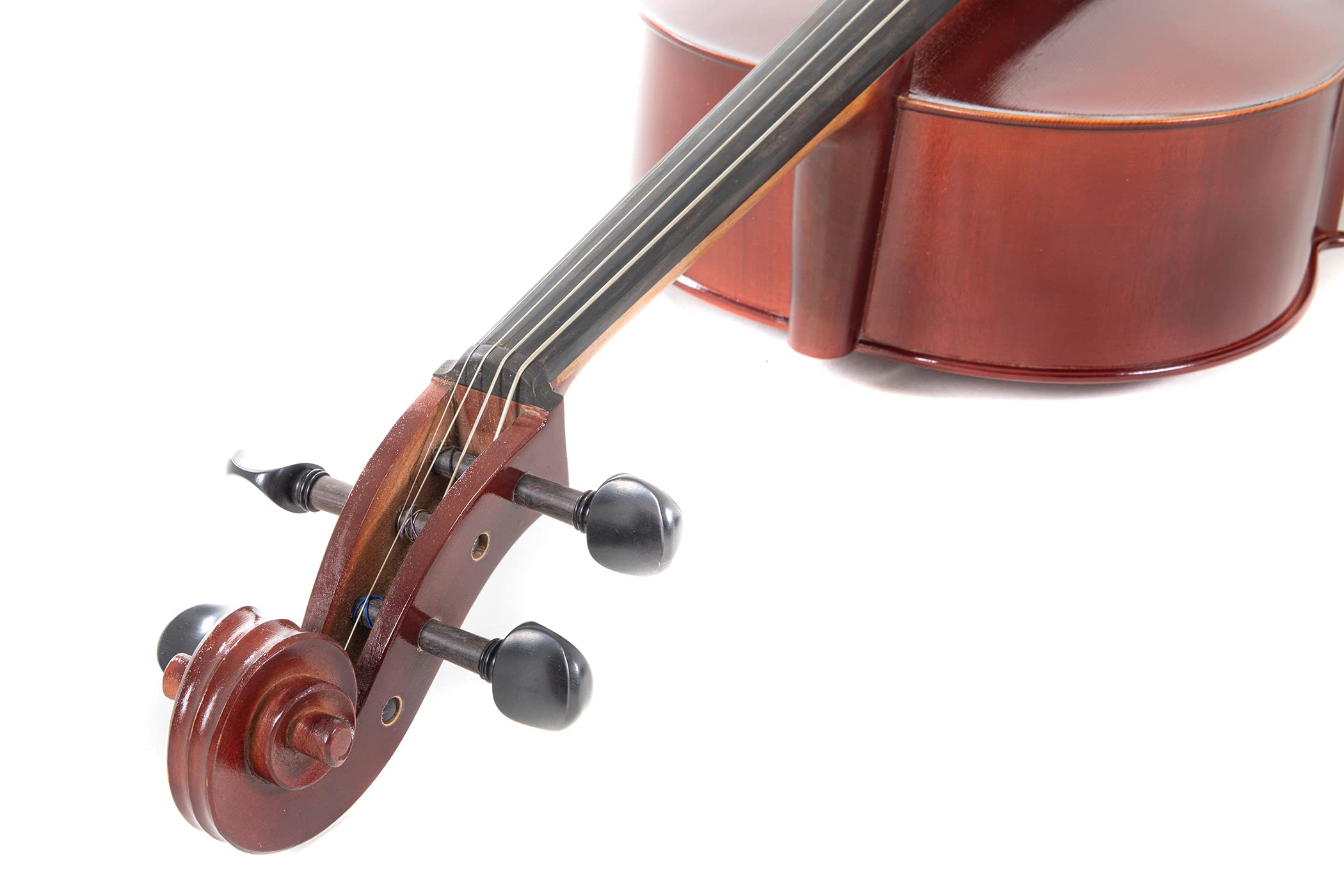 PURE GEWA Set violoncello EW Set in ebano - Violoncello 4/4, Set pronto per suonare, incl. borsa per violoncello, arco, colofonia, cordiera con regolatori di precisione, puntale