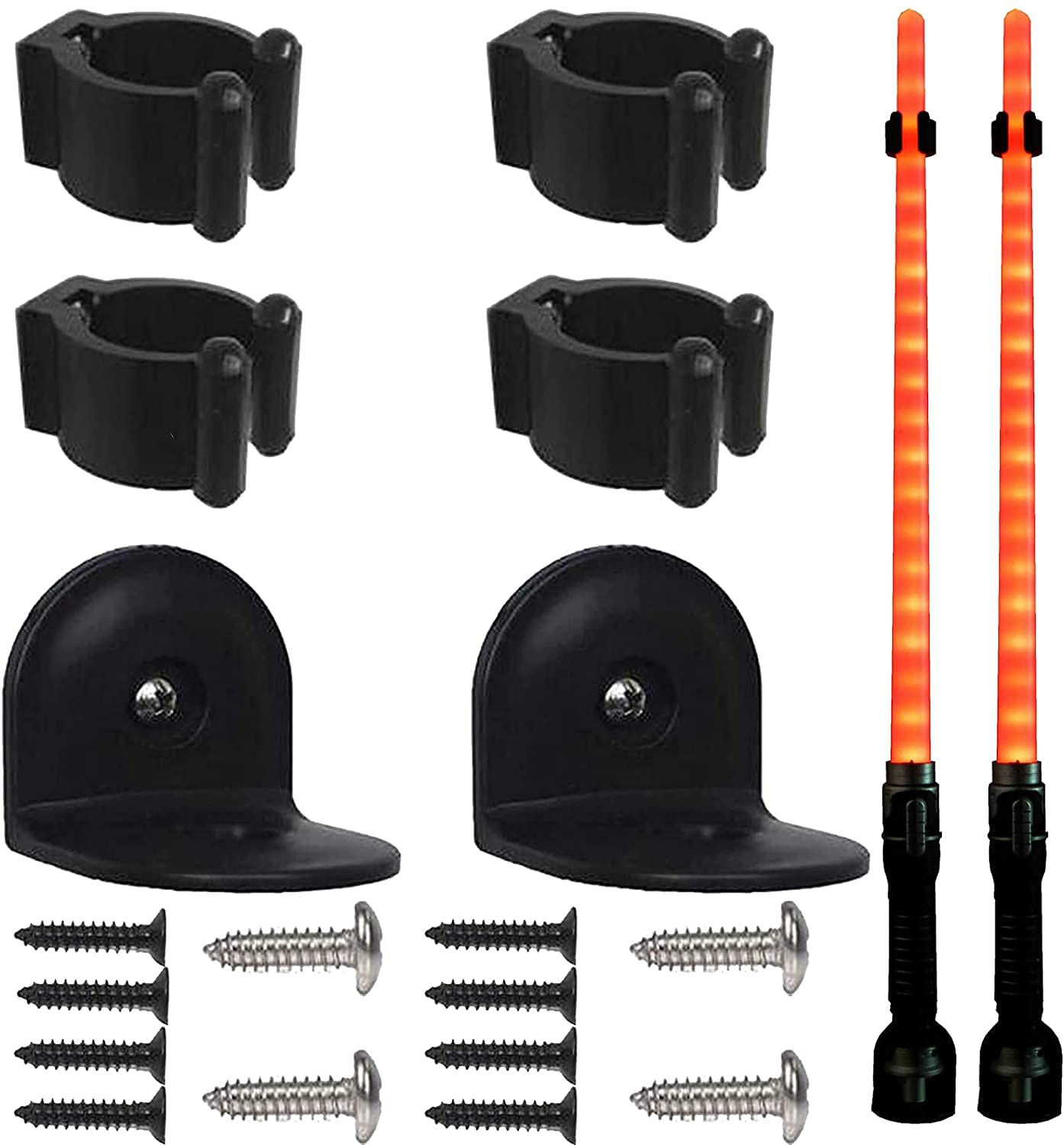 AUXPhome Light Saber Wall Display Rack Light Saber Wall Mount Wall Rack Wall Holder - Easy to Install - Used in Both Commercial and Residential Settings - Hardware Included - No Lightsaber -2/PK