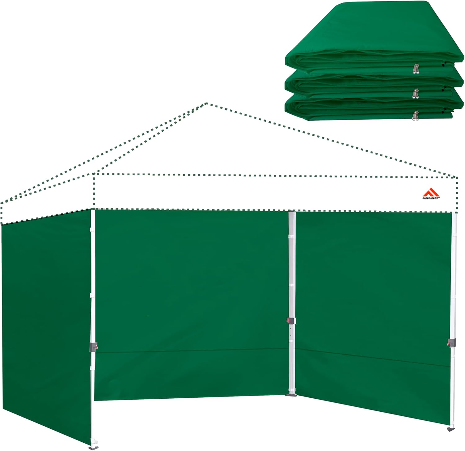 Canopy Tent Gazebo Sidewalls for 10x10 Pop Up Canopy 99% UV Protection, Waterproof, 3 Pcs Sidewalls Only,(Forest Green)
